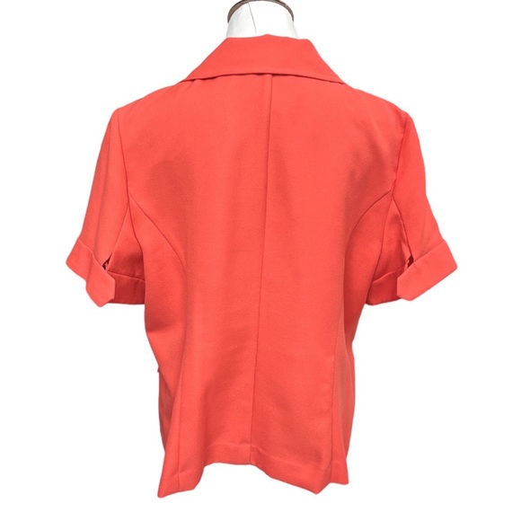 T. Milano Short Sleeve Blazer Peach Pink Size 16W - Picture 5 of 9